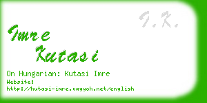 imre kutasi business card